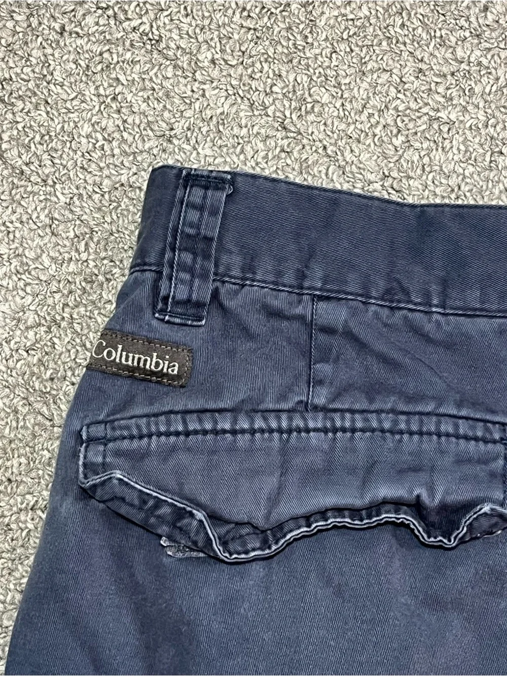 Columbia Cargo Shorts Mens Size 34 Blue Fishing Hiking Cotton Outdoor Camping